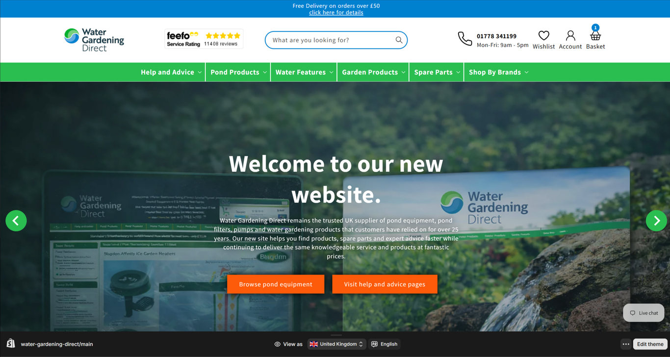 Water Gardening Direct Case Study: Shopify Development In Partnership With Grey Coffee