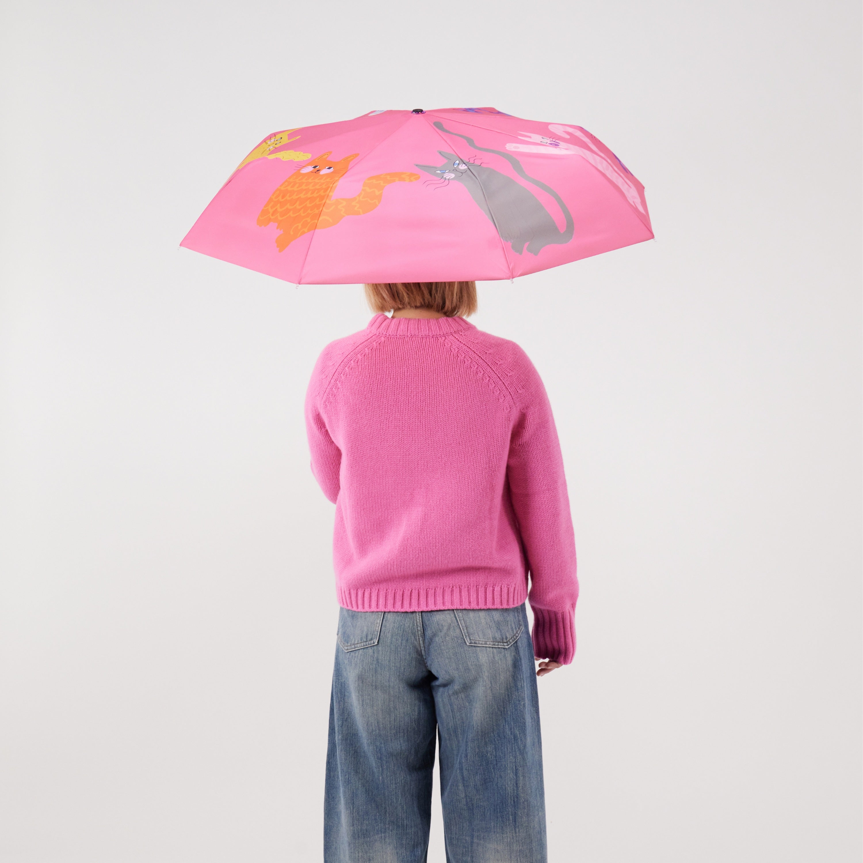 Fuchsia Arty Cats Duck Umbrella - Original Duckhead