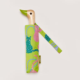 Lime Arty Cats Duck Umbrella - Original Duckhead