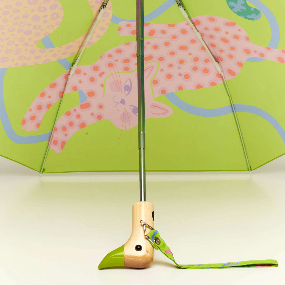 Lime Arty Cats Duck Umbrella - Original Duckhead