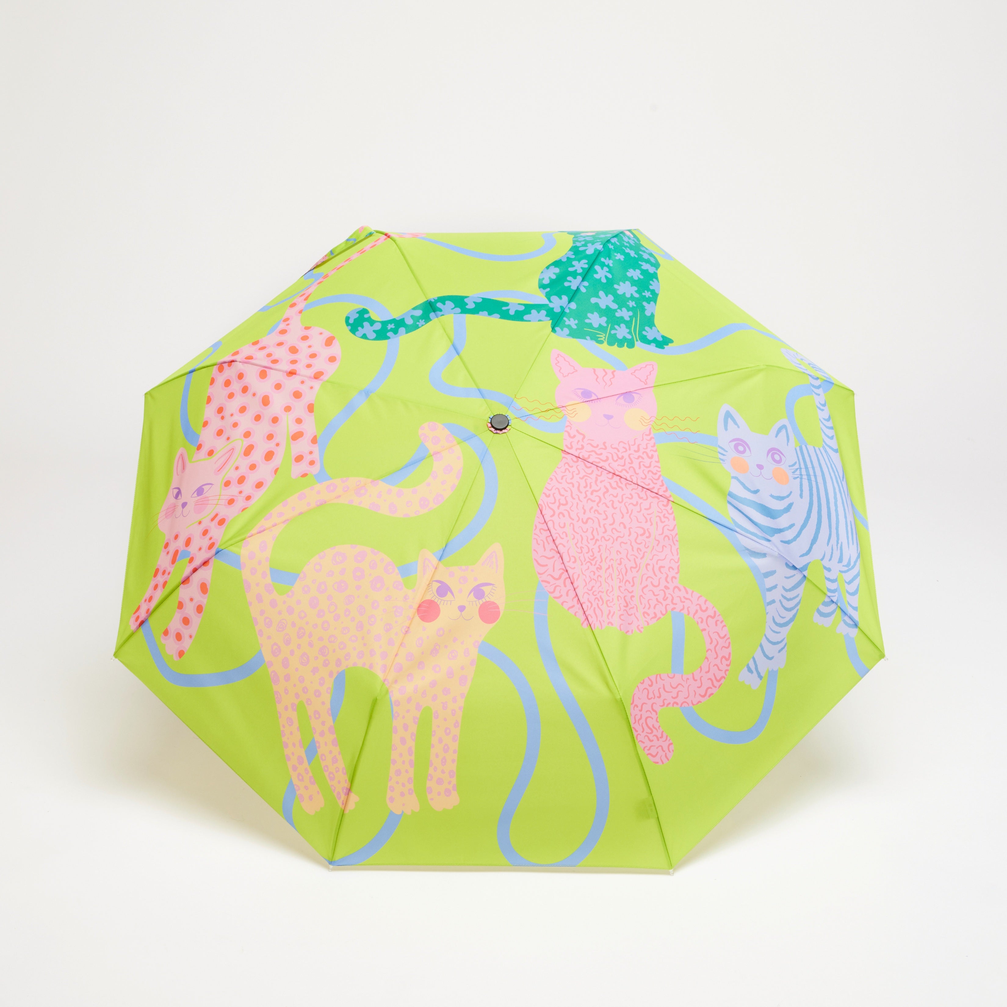 Lime Arty Cats Duck Umbrella - Original Duckhead