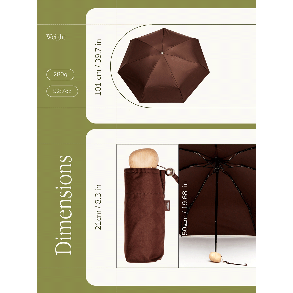 Espresso Mini Umbrella - Original Duckhead