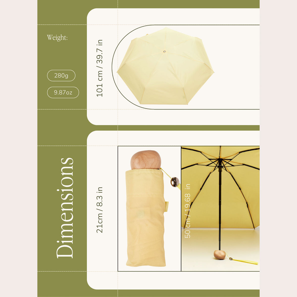 Citron Ultra Compact Mini Umbrella - Original Duckhead