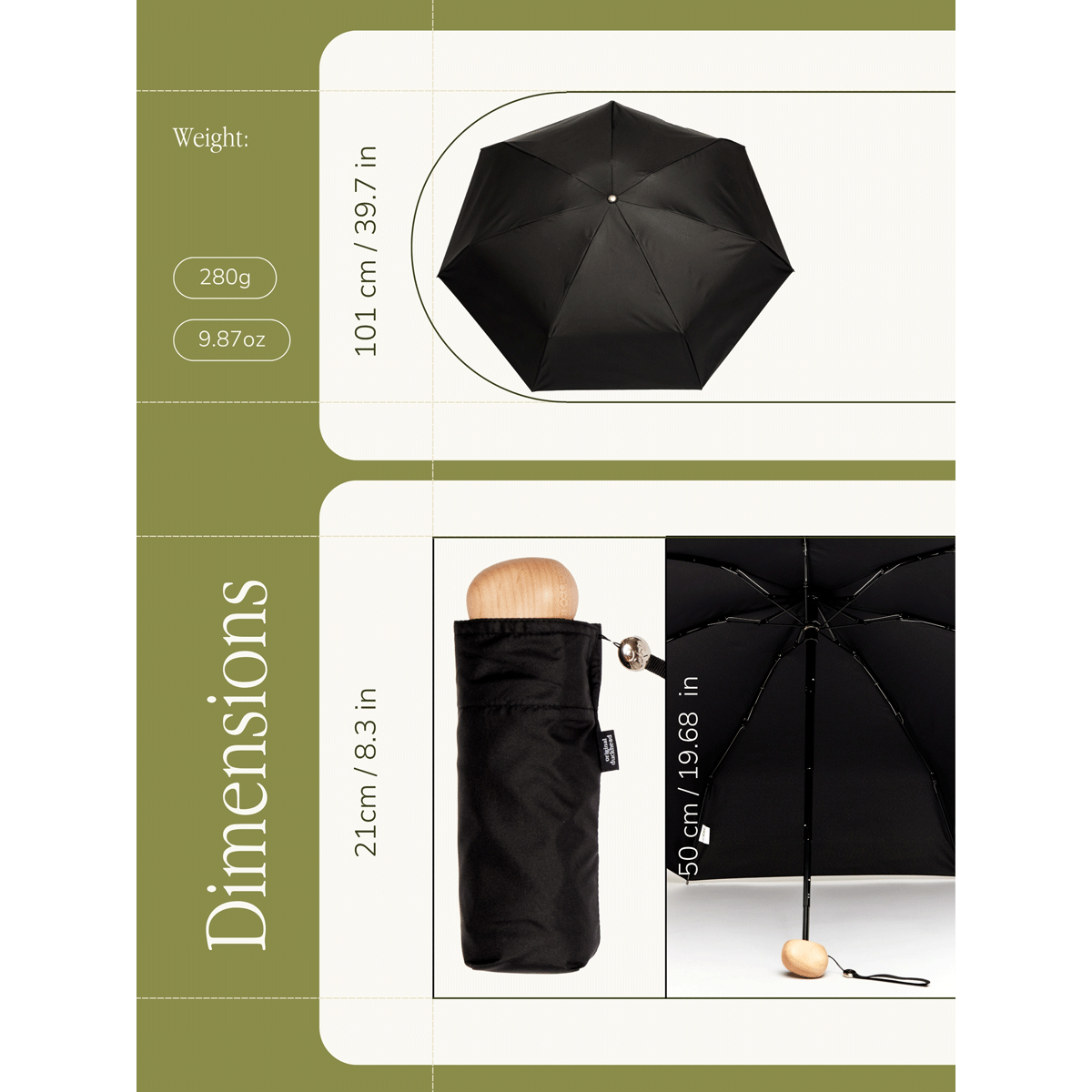 Black Mini Umbrella - Original Duckhead