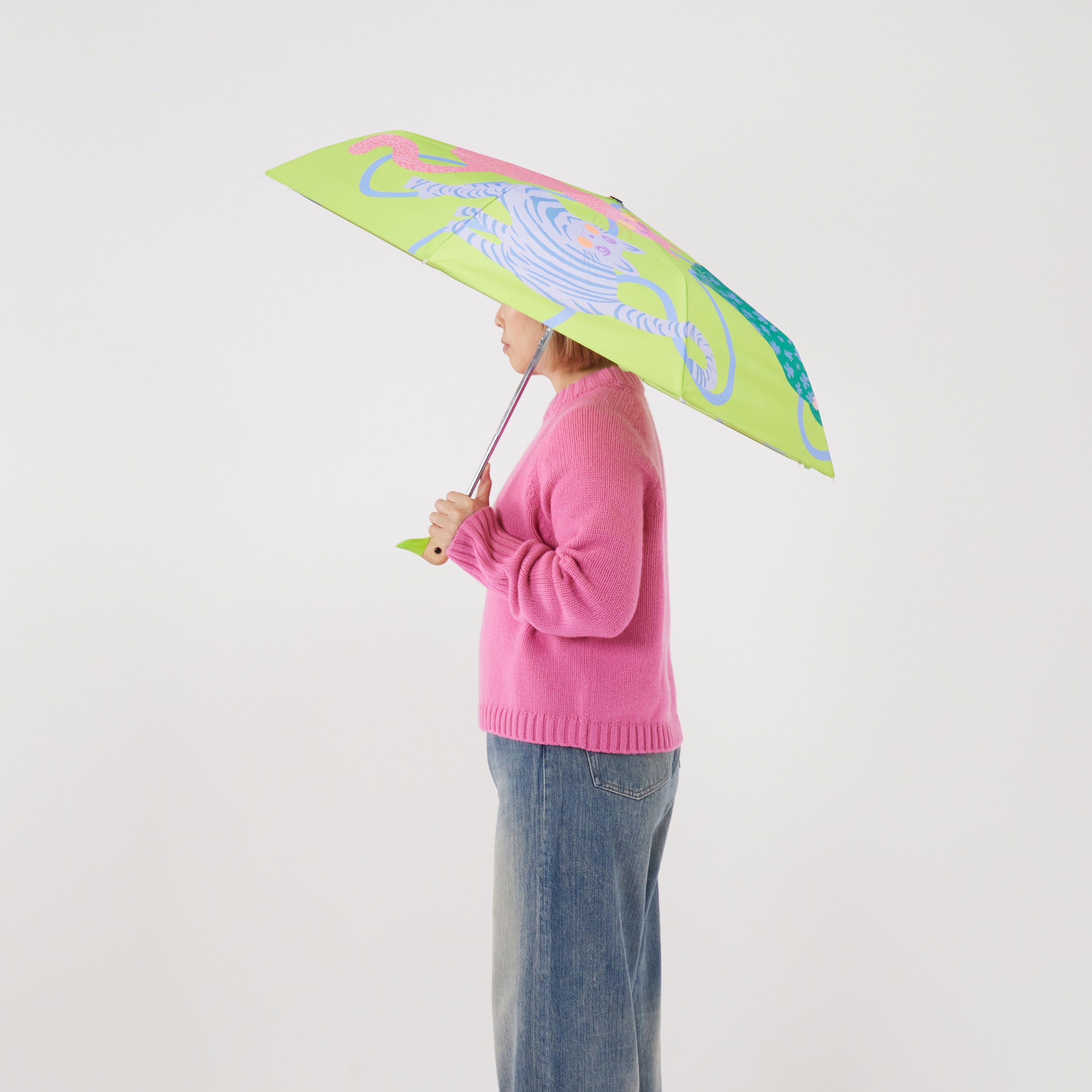 Lime Arty Cats Duck Umbrella - Original Duckhead