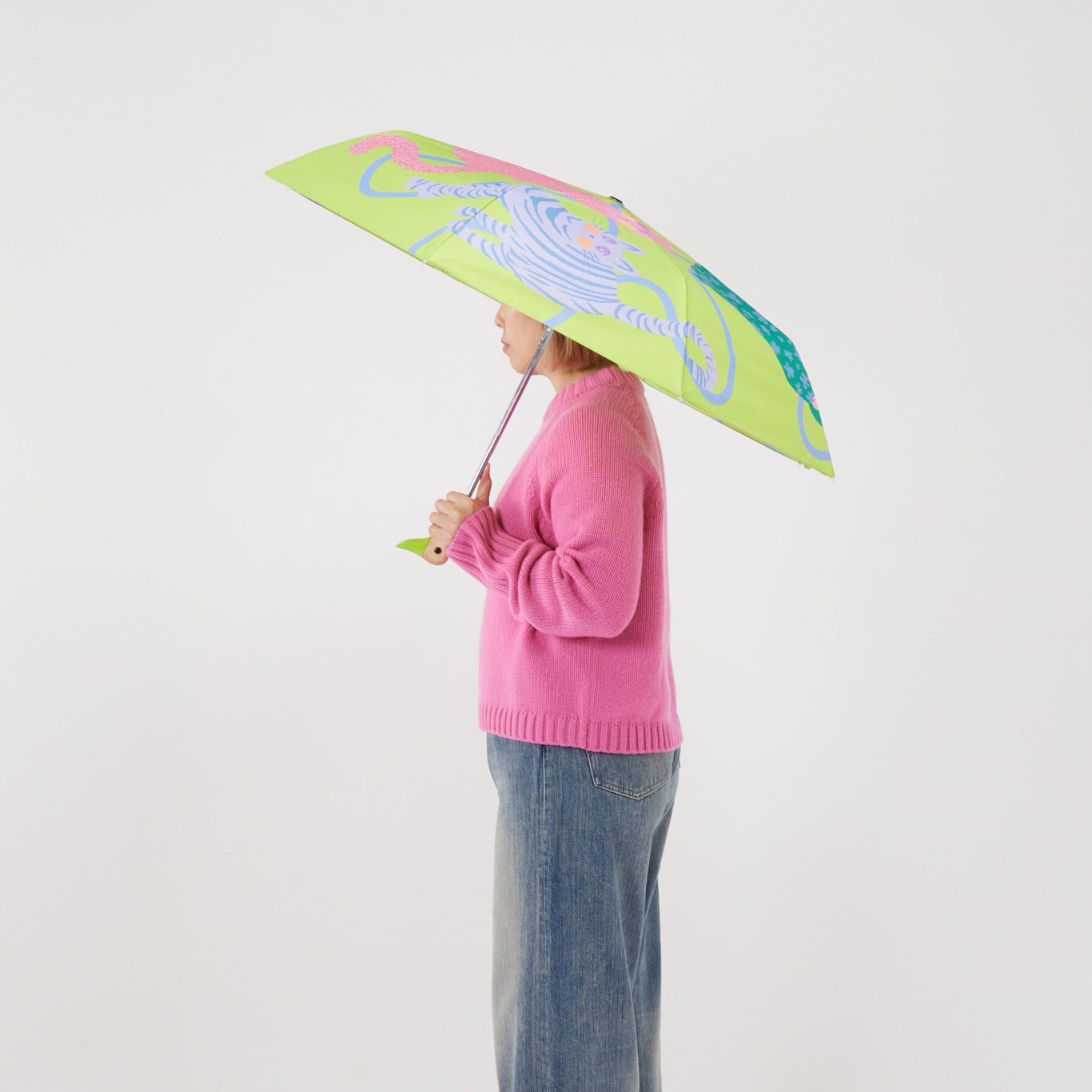 Lime Arty Cats Duck Umbrella - Original Duckhead