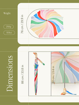 Rainbow Stripes Duckling Umbrella - Meri Meri - Original Duckhead
