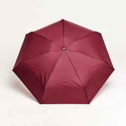 Cherry red umbrella on a white background