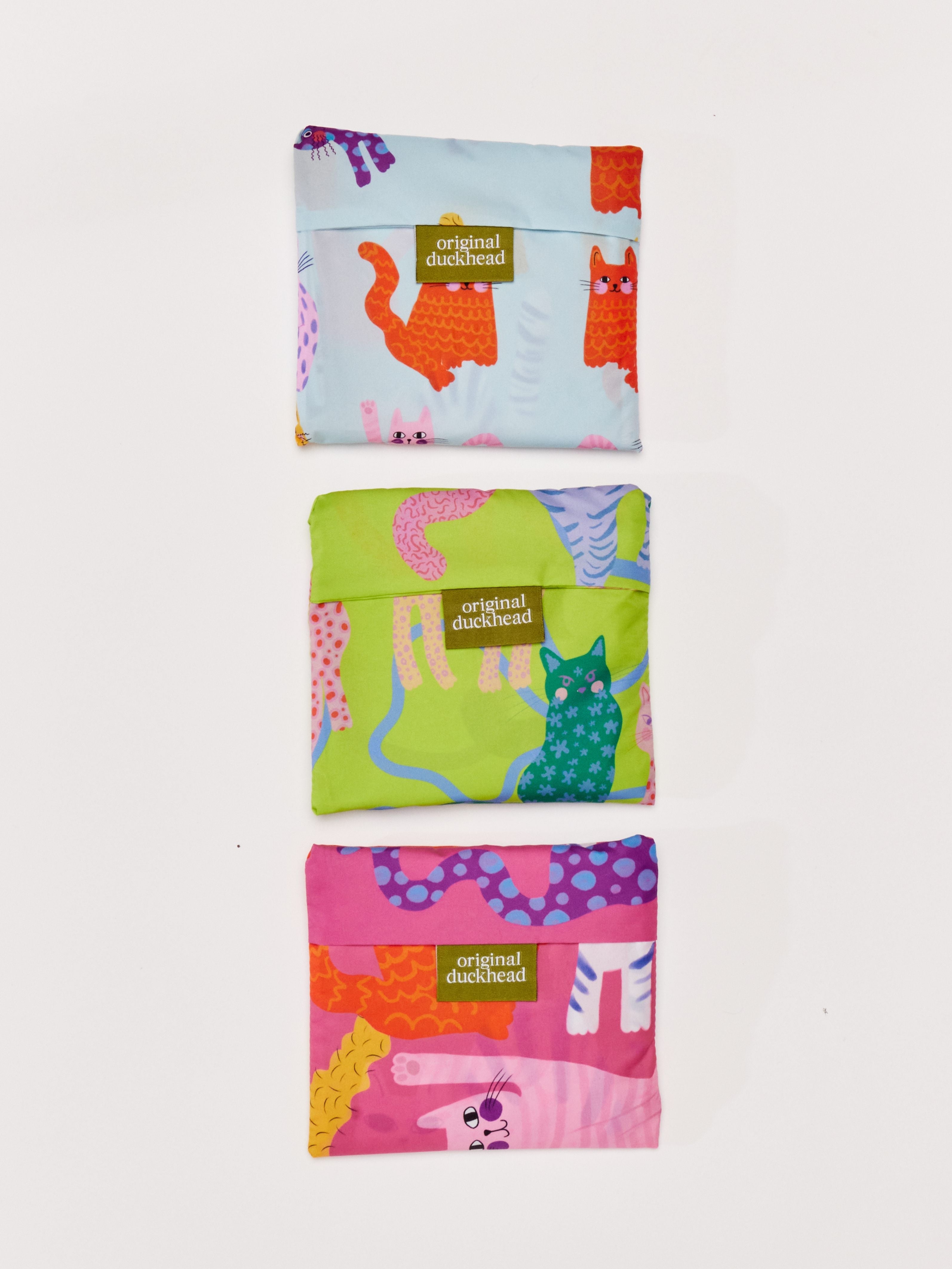 Lime Arty Cats Reusable Bag - Original Duckhead